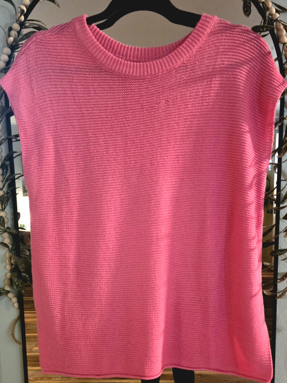 Pink Women's Sleeveless Knit Sweater